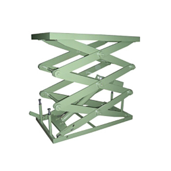 Plate-forme élévatrice électrique (table) monocylindre à trois étages